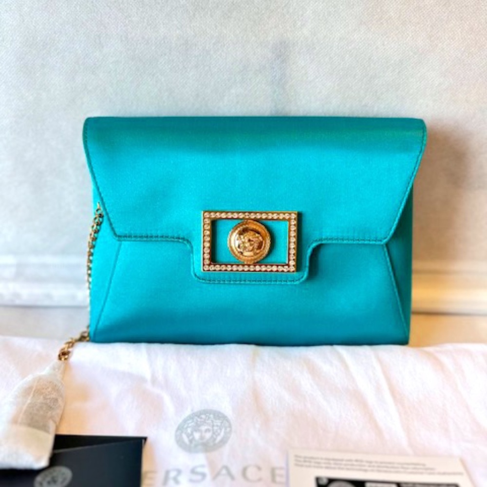 Versace Satin Envelope Clutch